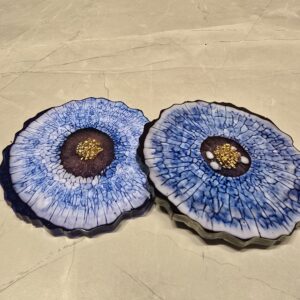 handmade gypsum & epoxy resin wall clock – modern artistic design (kopija)