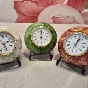 Handmade Gypsum & Epoxy Resin Table Clock – Modern Artistic Design