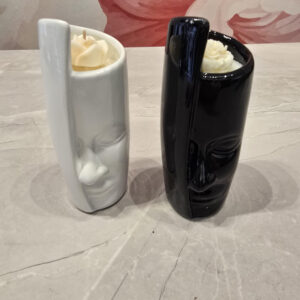 eco soy wax face sculpture candle – handmade decorative candle